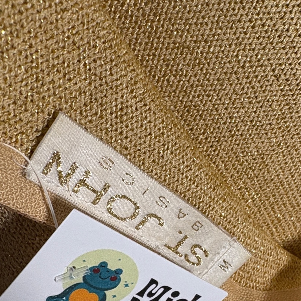 St John Basic Medium Back Zip Gold Knit Top. Matc… - image 2